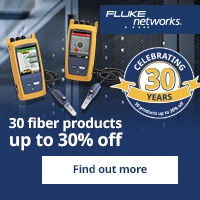 Fluke Networks 30% off promo ad