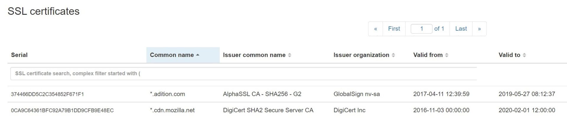 Allegro SSL Cert screenshot