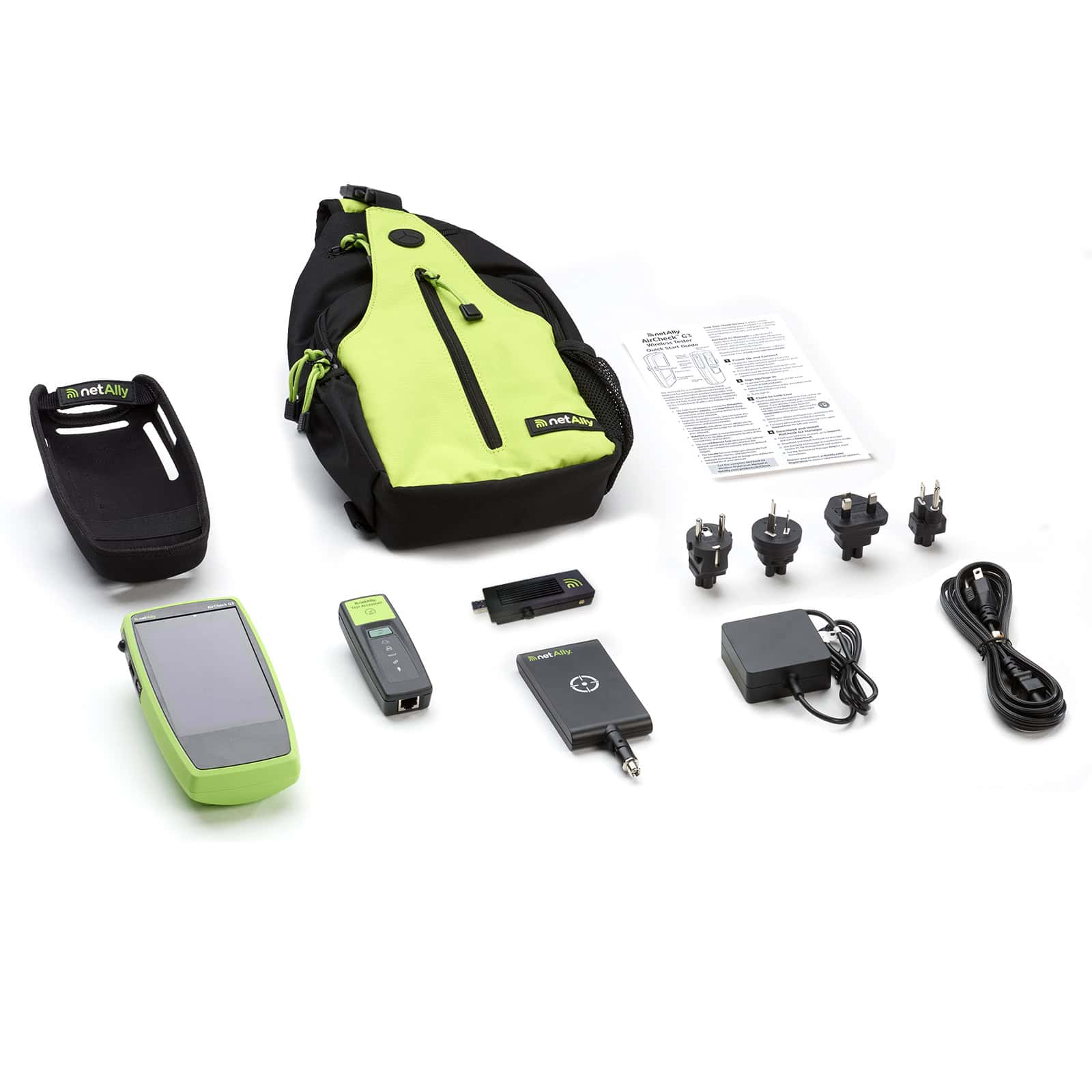 NetAlly AirCheck G3 Pro TA Kit X2 included in the box contents