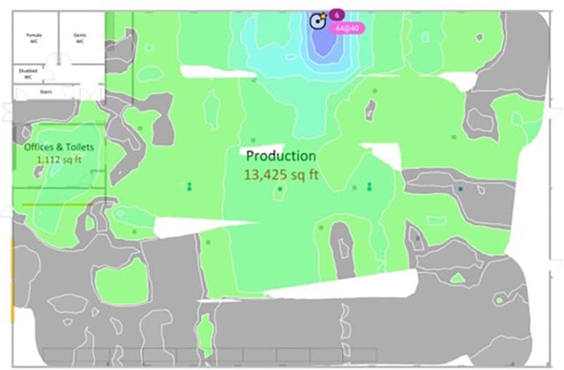 Ekahau 1AP footprint