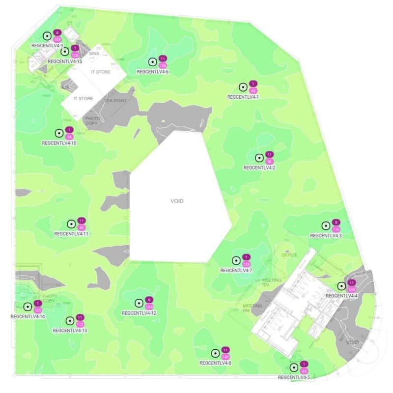Ekahau Survey signal coverage