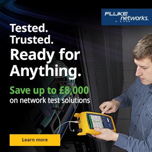 Fluke Networks Tested Trusted promo Ad sq